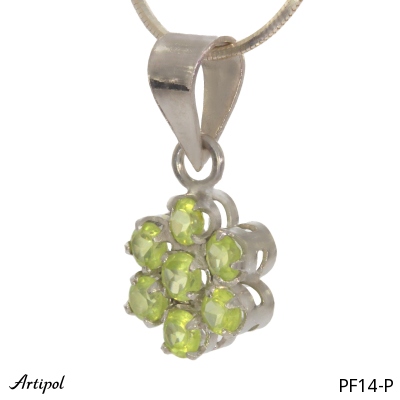 Pendant PF14-P with real Peridot