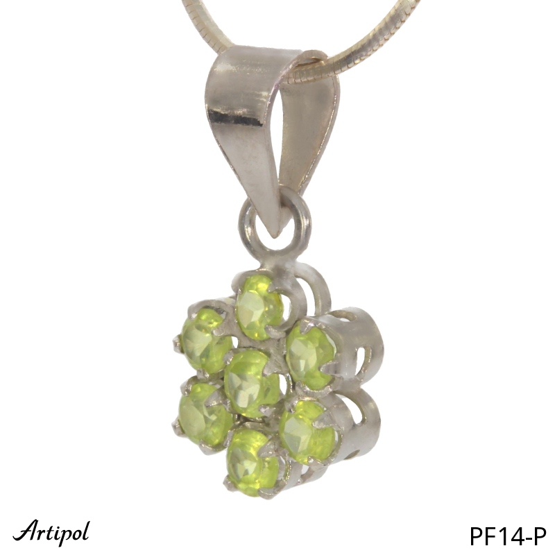 Pendant PF14-P with real Peridot
