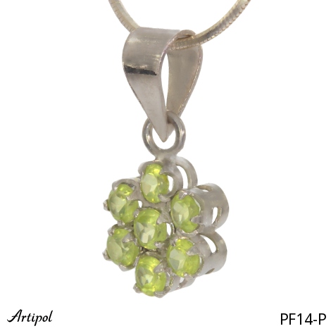Pendant PF14-P with real Peridot