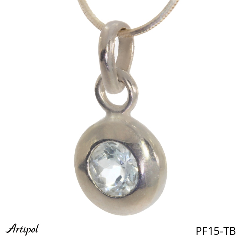 Pendant PF15-TB with real Blue Topaz