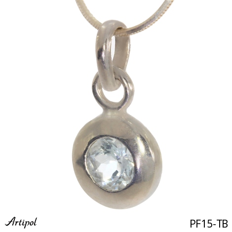 Pendant PF15-TB with real Blue Topaz