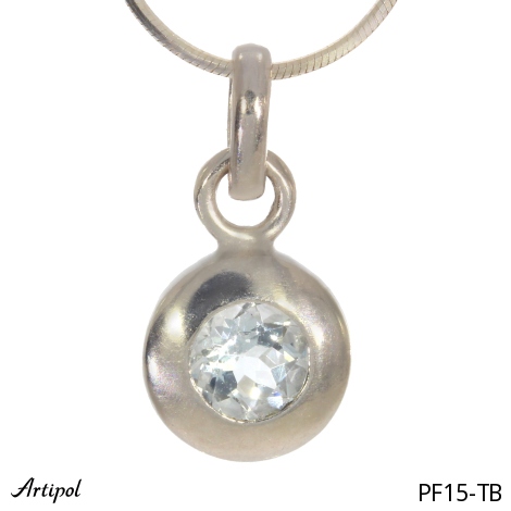 Pendentif PF15-TB en Topaze bleue véritable