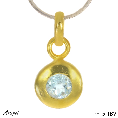 Pendentif PF15-TBV en Topaze bleue véritable