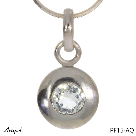Pendentif PF15-AQ en Aigue-marine véritable