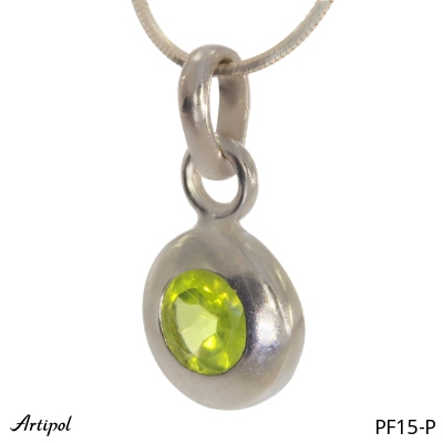 Pendant PF15-P with real Peridot