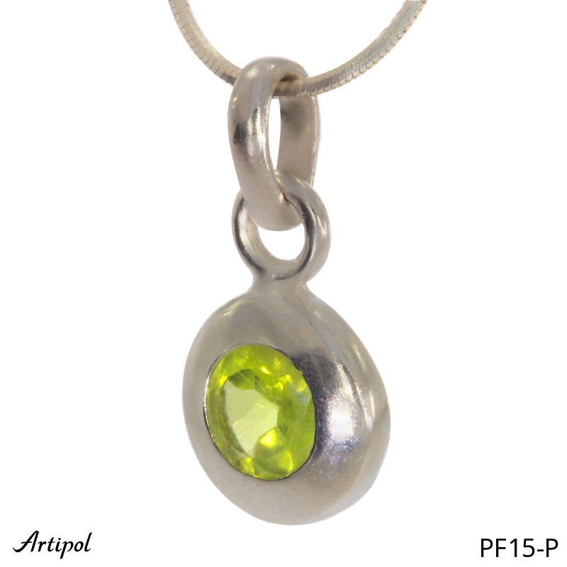 Pendant PF15-P with real Peridot