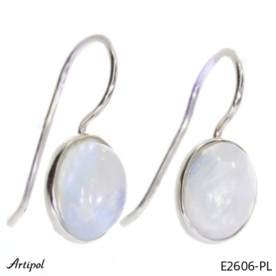Earrings E2606-PL with real Moonstone