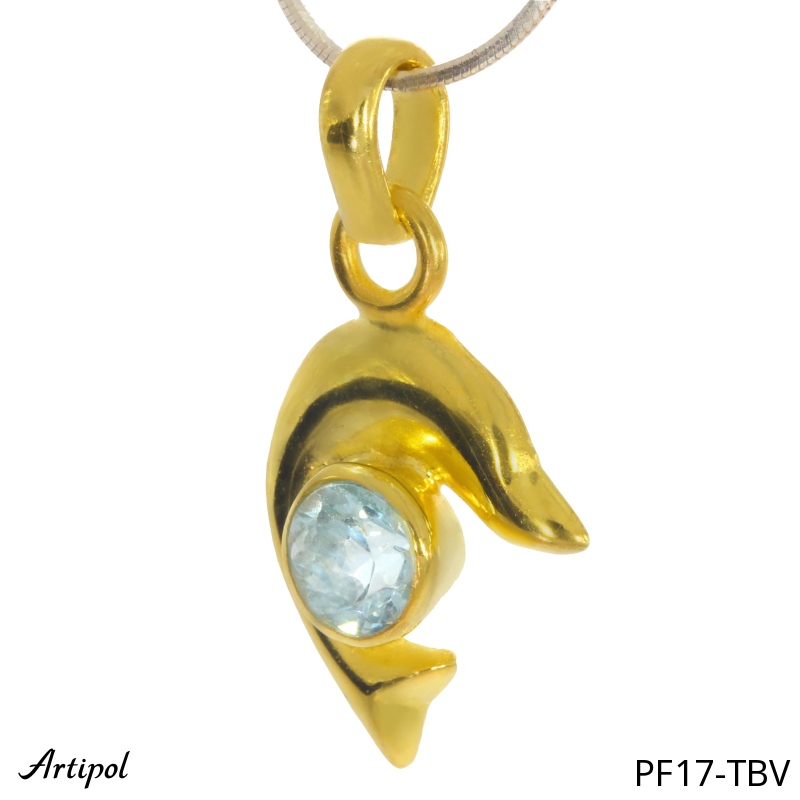 Pendant PF17-TBV with real Blue topaz