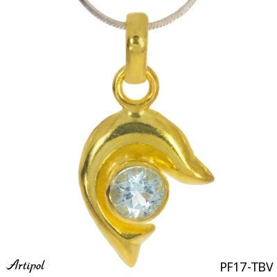 Pendant PF17-TBV with real Blue topaz