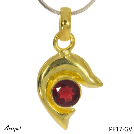 Pendant PF17-GV with real Garnet