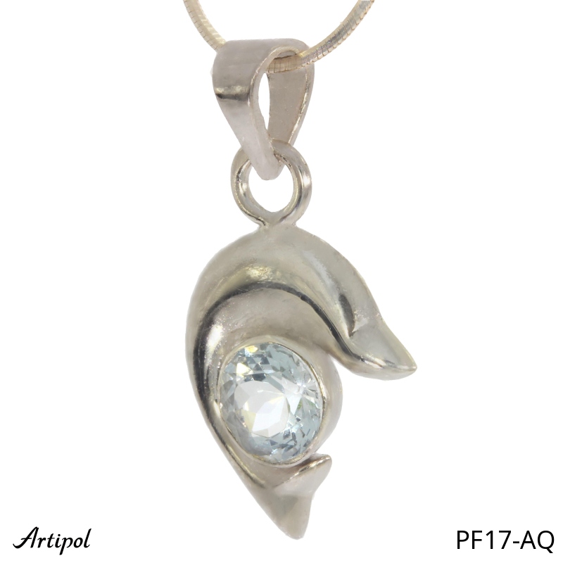Pendant PF17-AQ with real Aquamarine