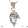 Pendant PF17-AQ with real Aquamarine