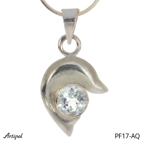 Pendant PF17-AQ with real Aquamarine
