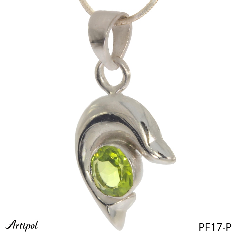 Pendant PF17-P with real Peridot