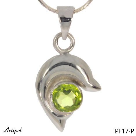 Pendant PF17-P with real Peridot