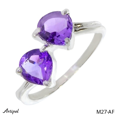 Ring M27-AF with real Amethyst faceted