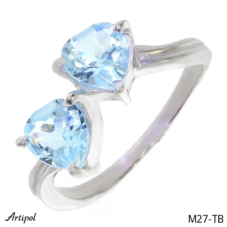 Ring M27-TB with real Blue Topaz
