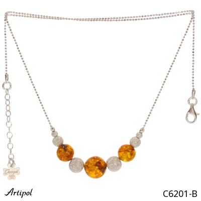 Necklace C6201-B with real Amber