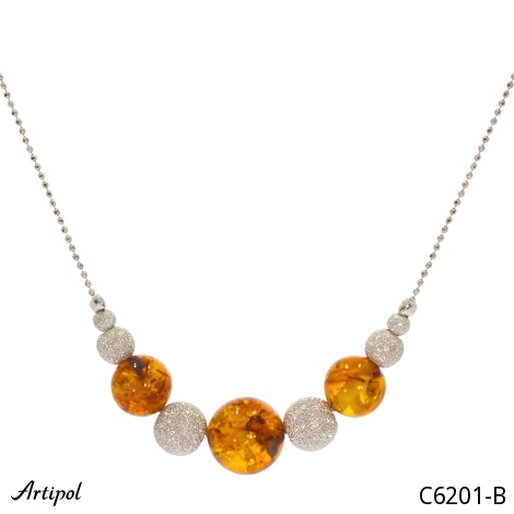 Necklace C6201-B with real Amber