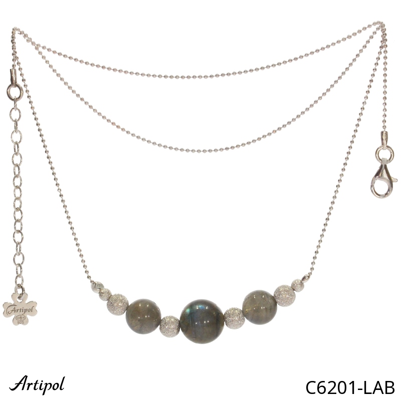 Collier C6201-LAB en Labradorite véritable