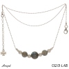 Necklace C6201-LAB with real Labradorite