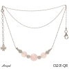 Collier C6201-QR en Quartz rose véritable