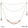 Necklace C6201-QR with real Rose Quartz
