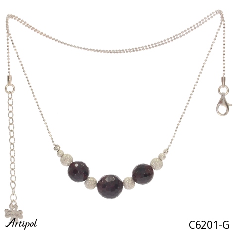Collier C6201-G en Grenat véritable