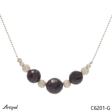 Necklace C6201-G with real Garnet