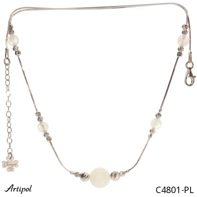 Collier C4801-PL en Pierre de lune véritable