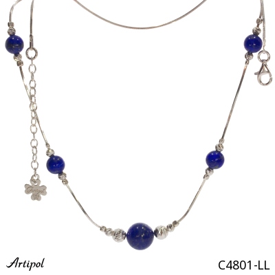Necklace C4801-LL with real Lapis lazuli