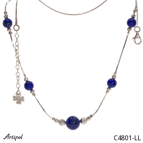 Necklace C4801-LL with real Lapis lazuli