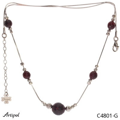 Necklace C4801-G with real Garnet