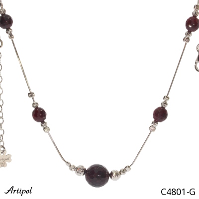 Necklace C4801-G with real Garnet