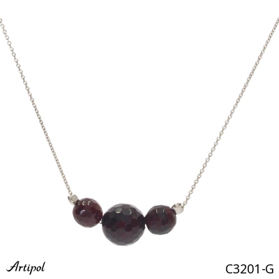 Necklace C3201-G with real Garnet