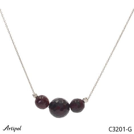 Necklace C3201-G with real Garnet