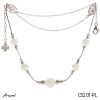 Necklace C5201-PL with real Moonstone