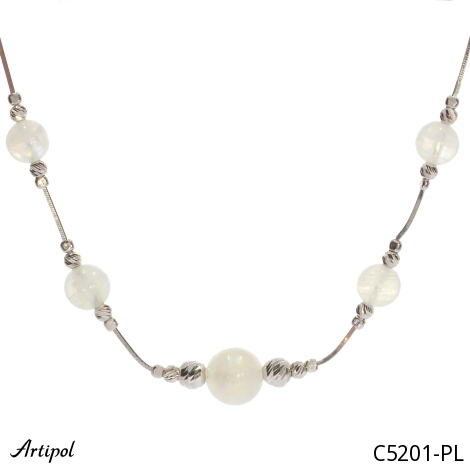 Necklace C5201-PL with real Moonstone