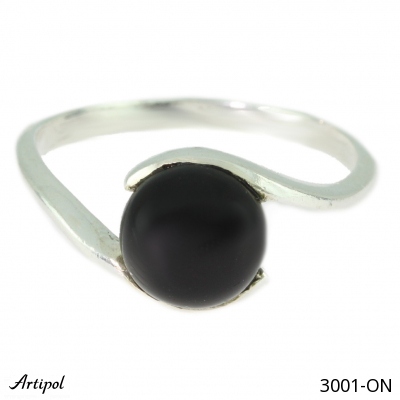 Bague 3001-ON en Onyx noir véritable