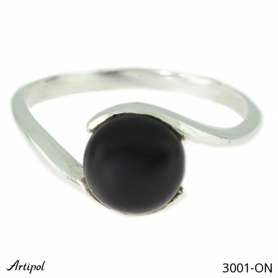 Ring 3001-ON mit echter Schwarzem Onyx