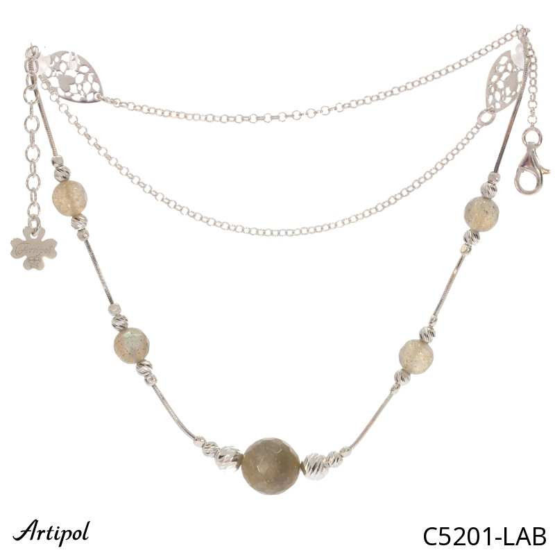 Collier C5201-LAB en Labradorite véritable