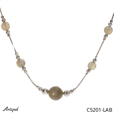 Halskette C5201-LAB mit echter Labradorit