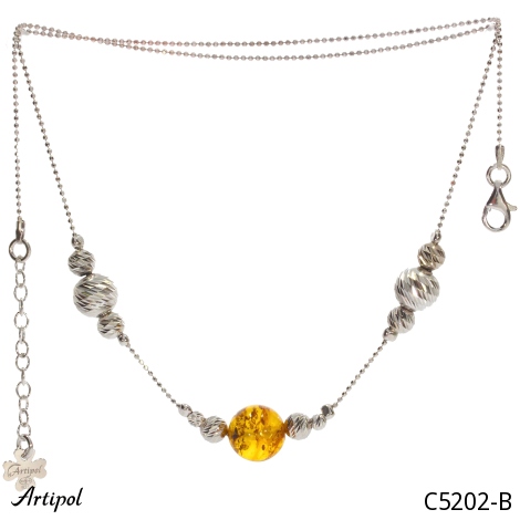 Collier C5202-B en Ambre véritable