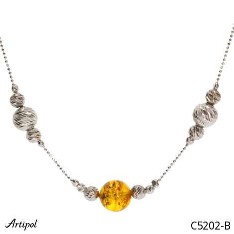 Collier C5202-B en Ambre véritable