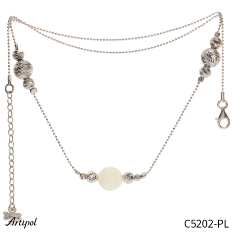 Necklace C5202-PL with real Moonstone