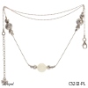 Necklace C5202-PL with real Moonstone
