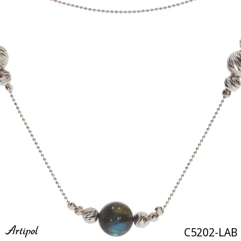 Collier C5202-LAB en Labradorite véritable