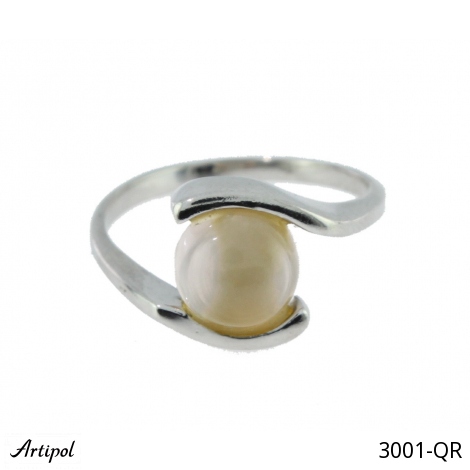 Ring 3001-QR with real Rose Quartz