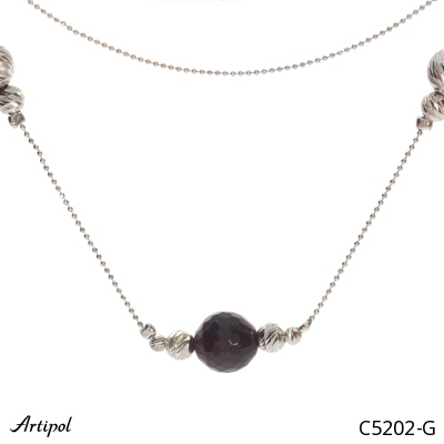 Necklace C5202-G with real Garnet