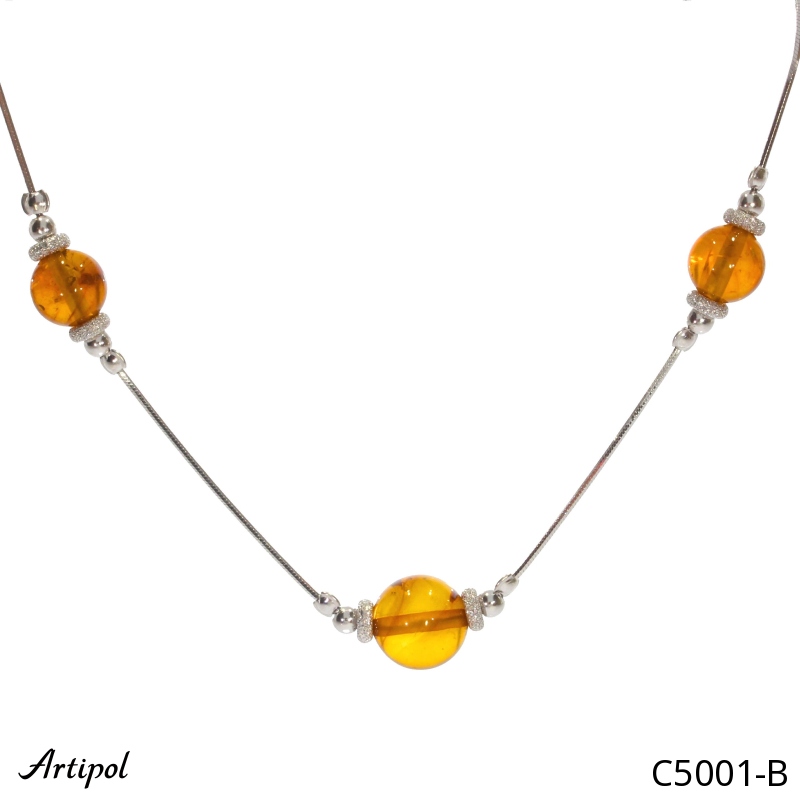 Necklace C5001-B with real Amber
